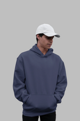 Unisex Oversized Hooded Sweatshirt Navy Blue
